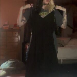 Rue21 Black V-Neck High Low Sundress